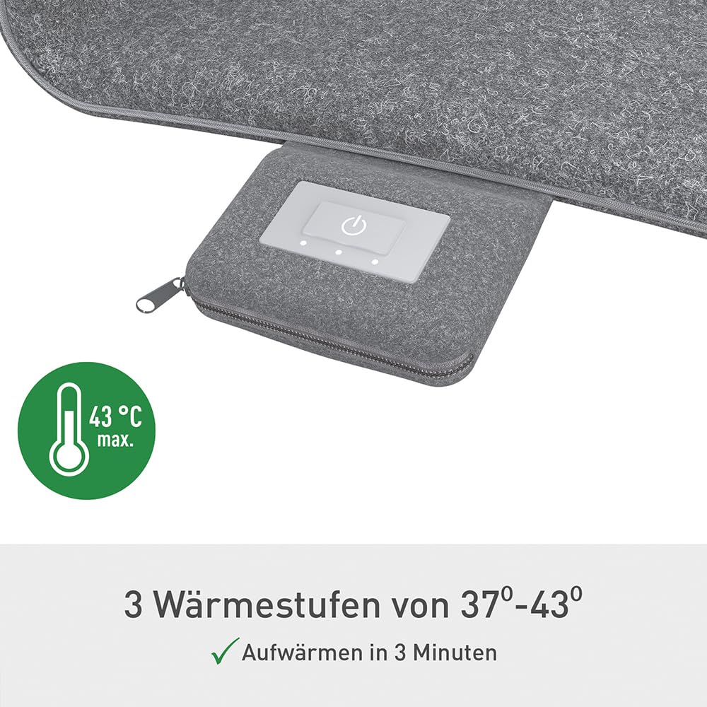 leitz-icomfi-beheizbare-sitzauflage-mit-akku-hellgrau-130x40x8-cm-65940085 image 3
