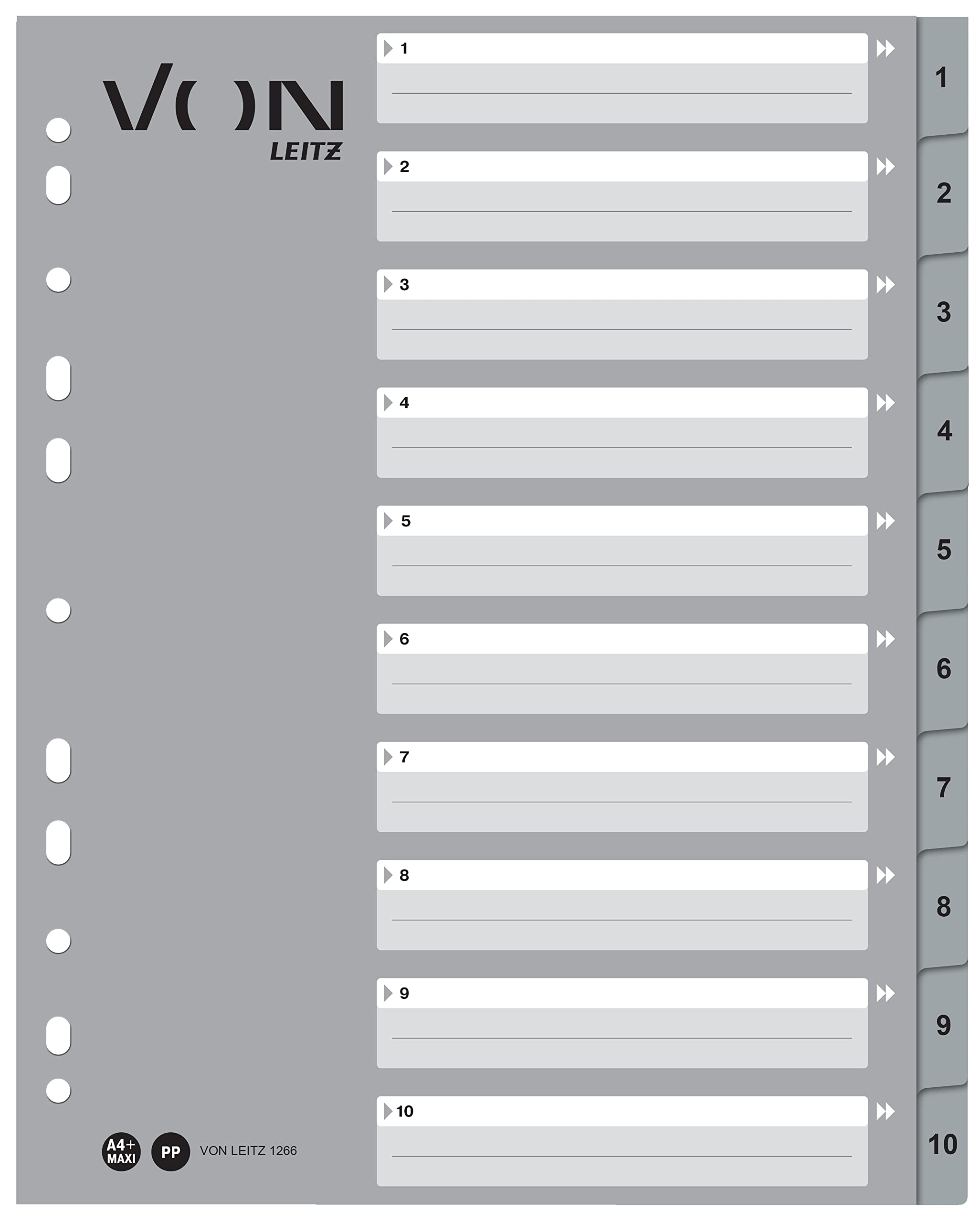 leitz-zahlen-register-a4-1-31-extra-breit-pp-grau-10er-pack-12770085 image 6