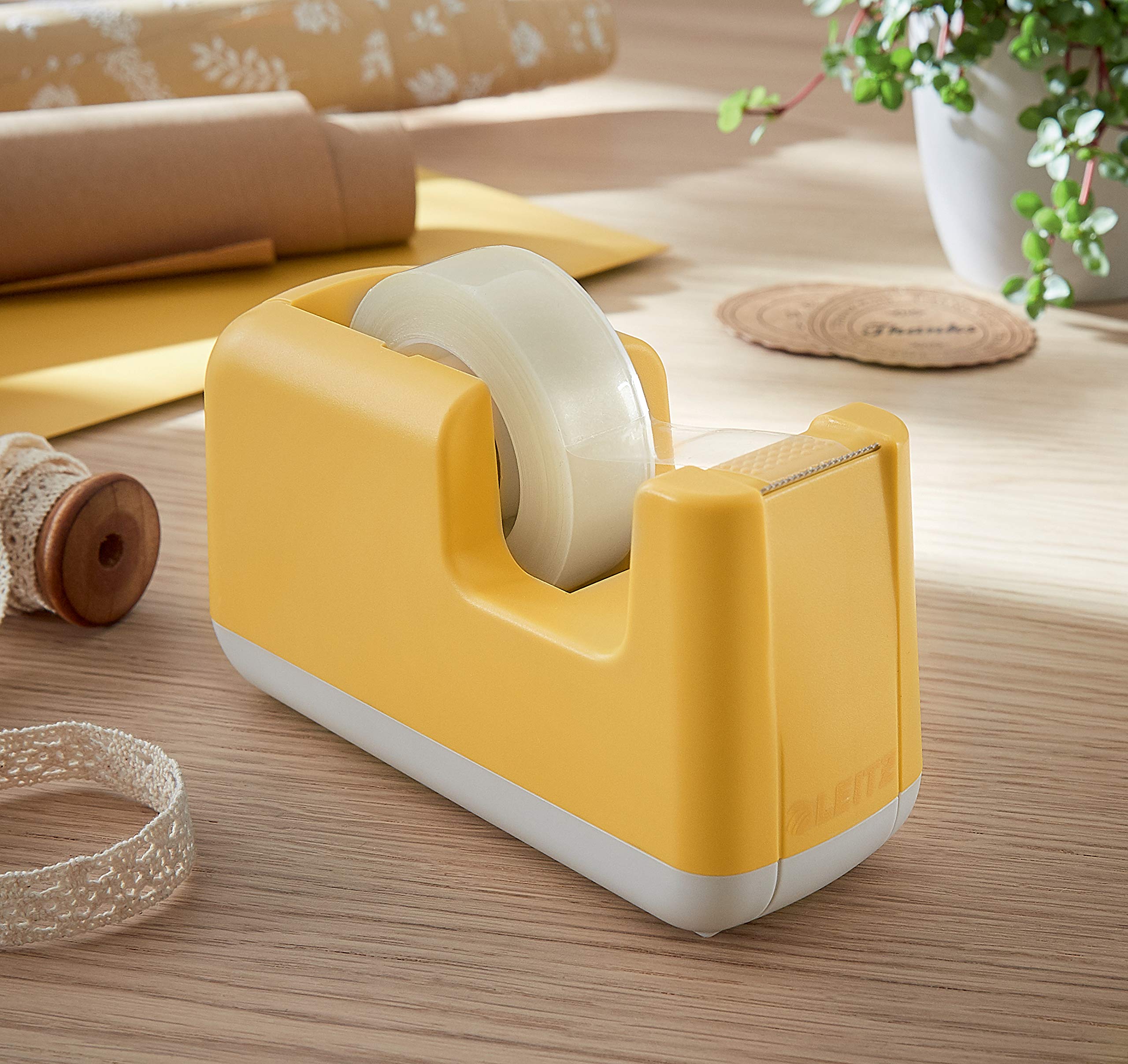 leitz-cosy-klebeband-tischabroller-warmes-gelb-inkl-klebeband-53670019 image 2