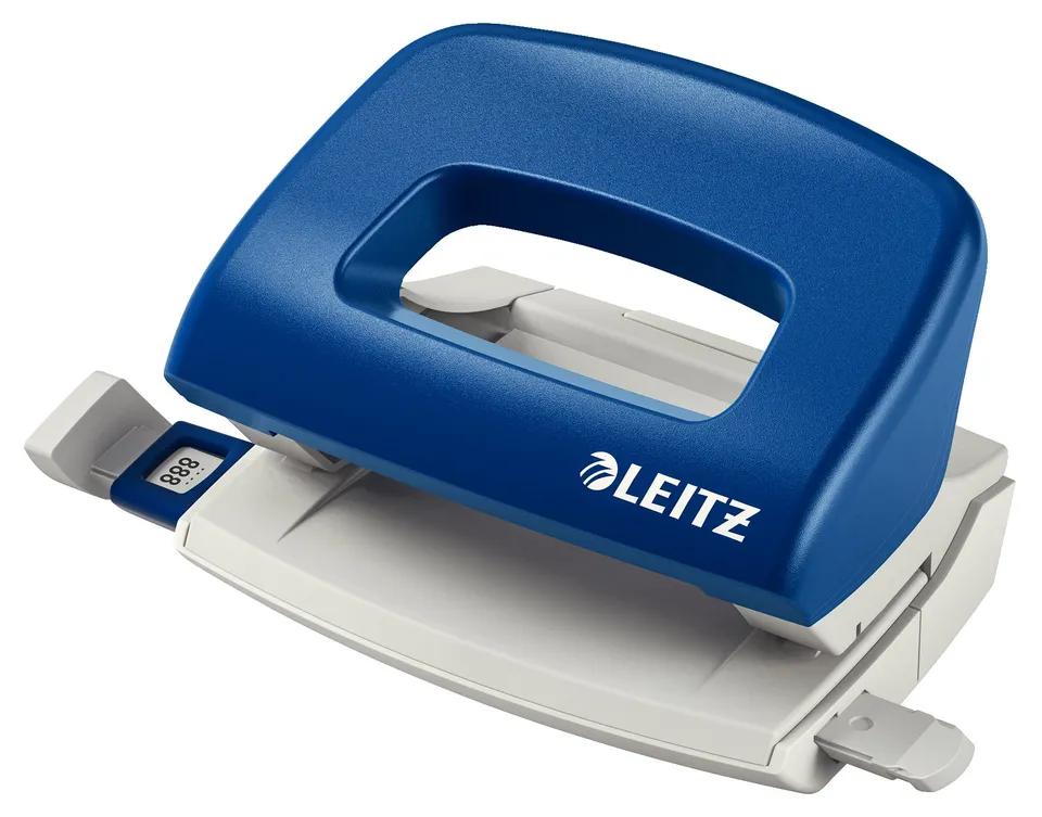 leitz-nexxt-mini-b-rolocher-50580035-aus-metall-f-r-10-blatt-blau image 1