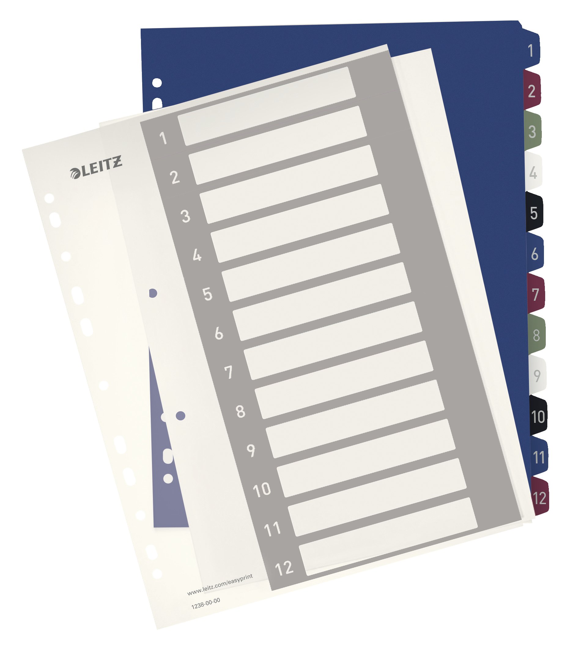 leitz-style-register-a4-1-12-berbreite-wei-pp-12380000 image 1