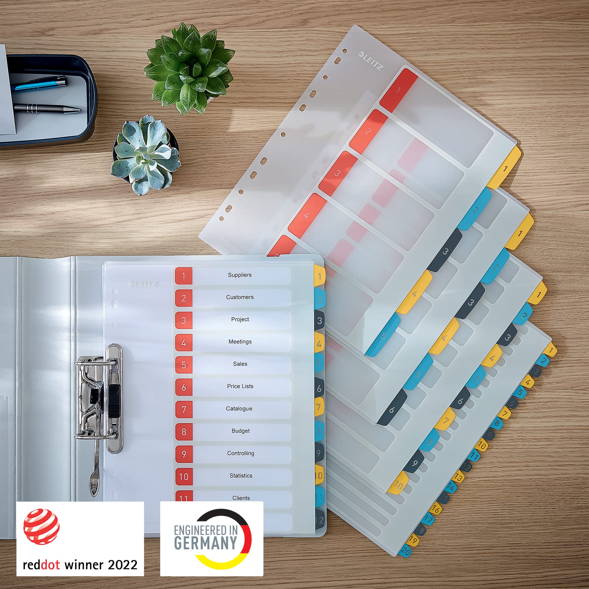 leitz-cosy-pc-beschriftbares-register-a4-1-20-mehrfarbig-12490000 image 3