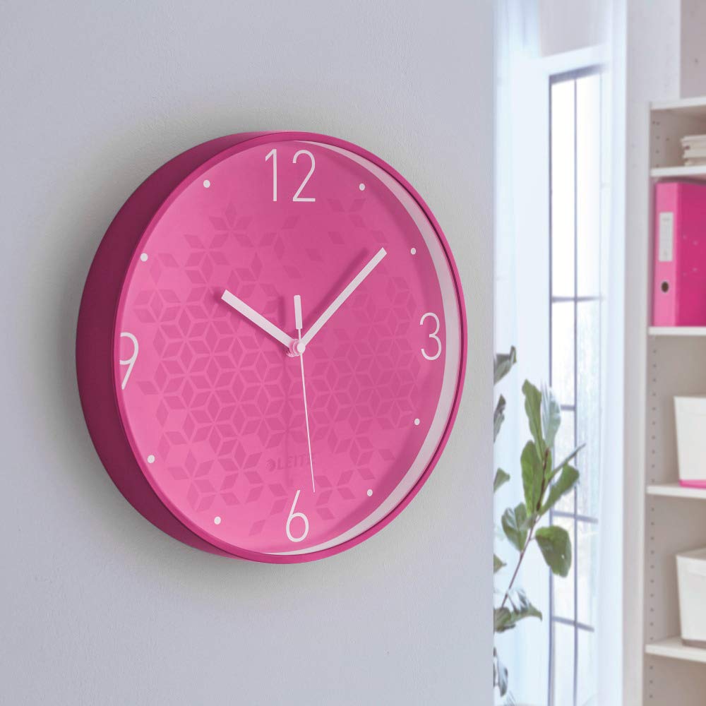 leitz-wow-wanduhr-quarz-pink-29-cm-durchmesser image 3
