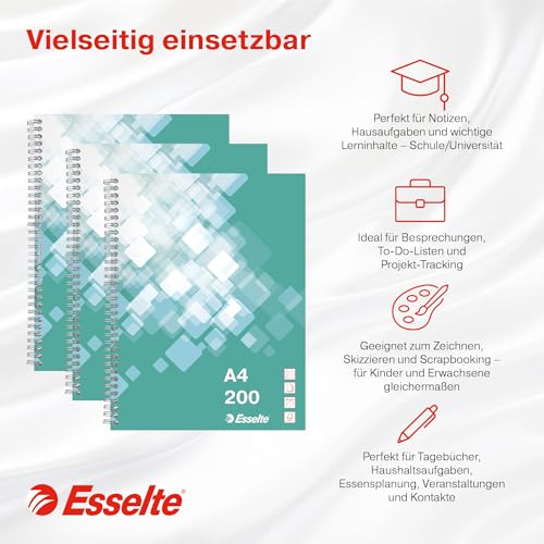 esselte-collegeblock-a4-liniert-gr-n-3er-pack-mit-doppelspirale-629017 image 8