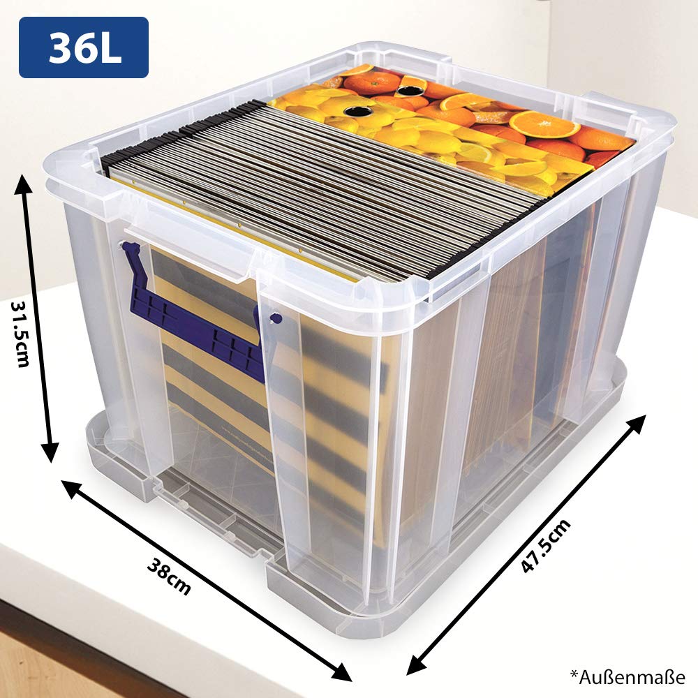 bankers-box-prostore-aufbewahrungsbox-mit-deckel-36-l-transparent-31-5-x-47-5-x- image 3