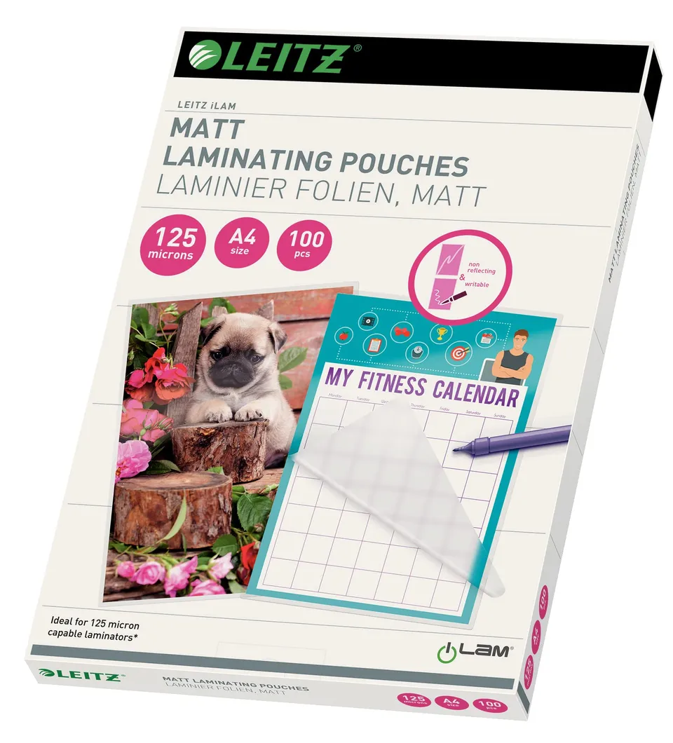 leitz-ilam-laminierfolien-a4-matt-125-mic-100er-pack-16926 image 1