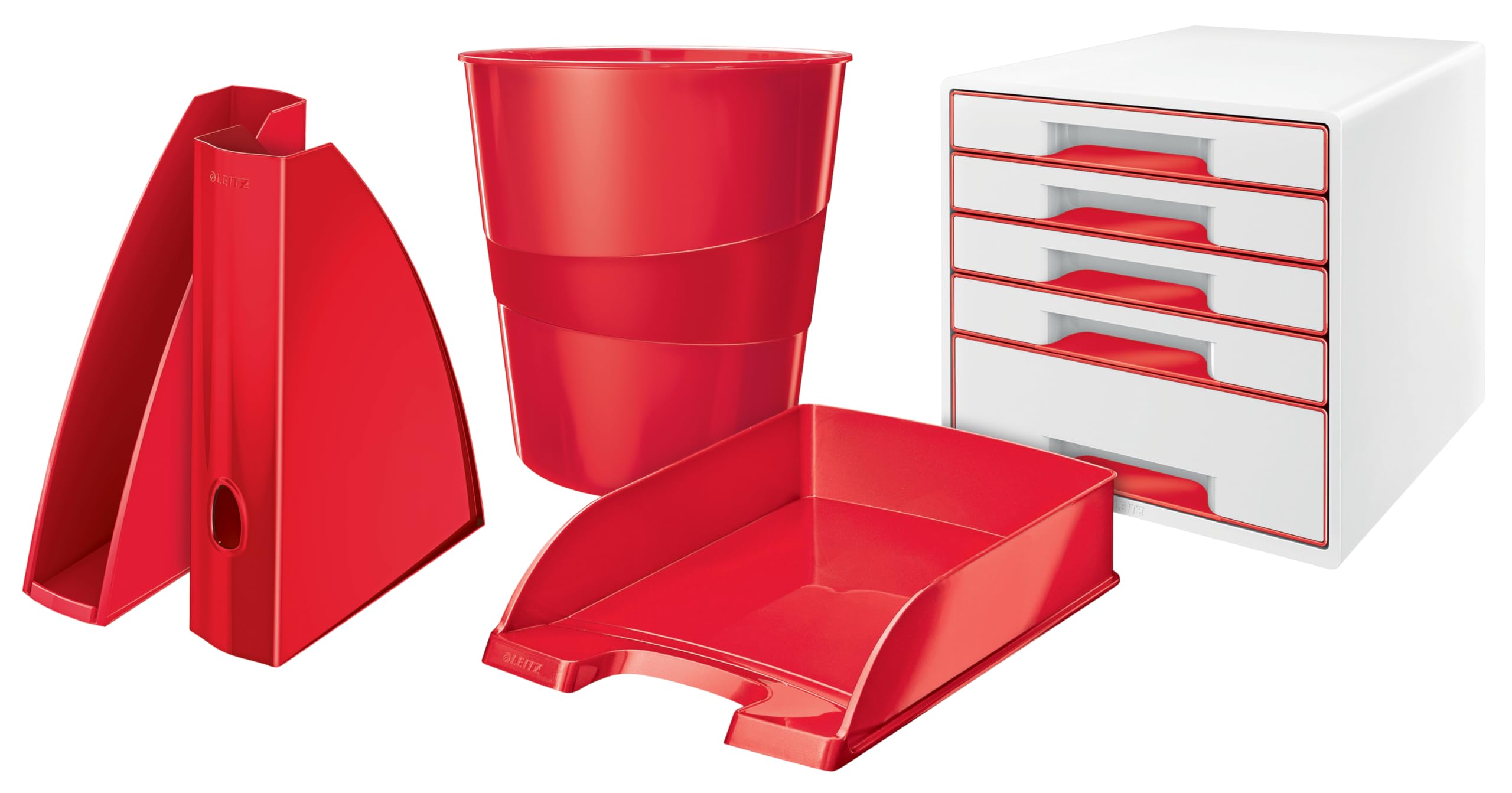 leitz-wow-briefkorb-a4-5er-pack-rot-stapelbares-ablagefach-52263023 image 6