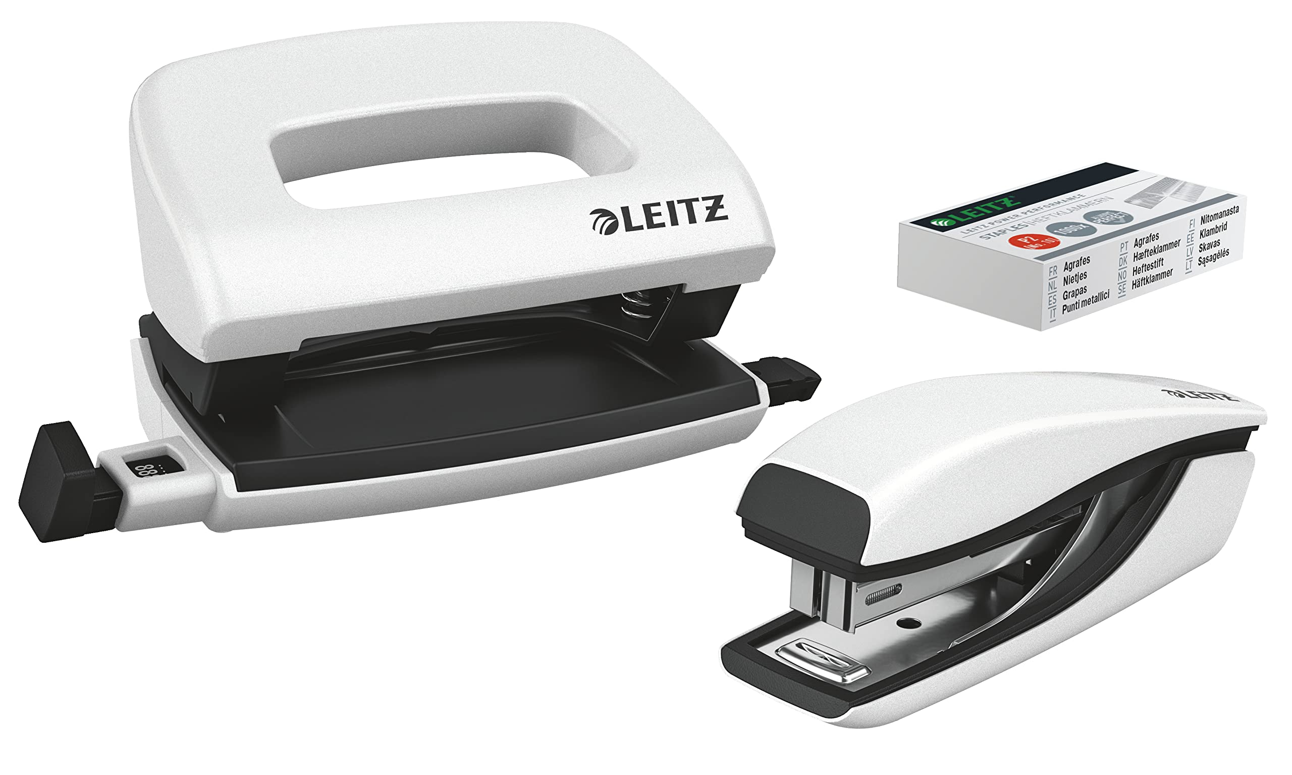 leitz-nexxt-wow-mini-locher-heftger-t-set-f-r-10-blatt-perlwei image 1