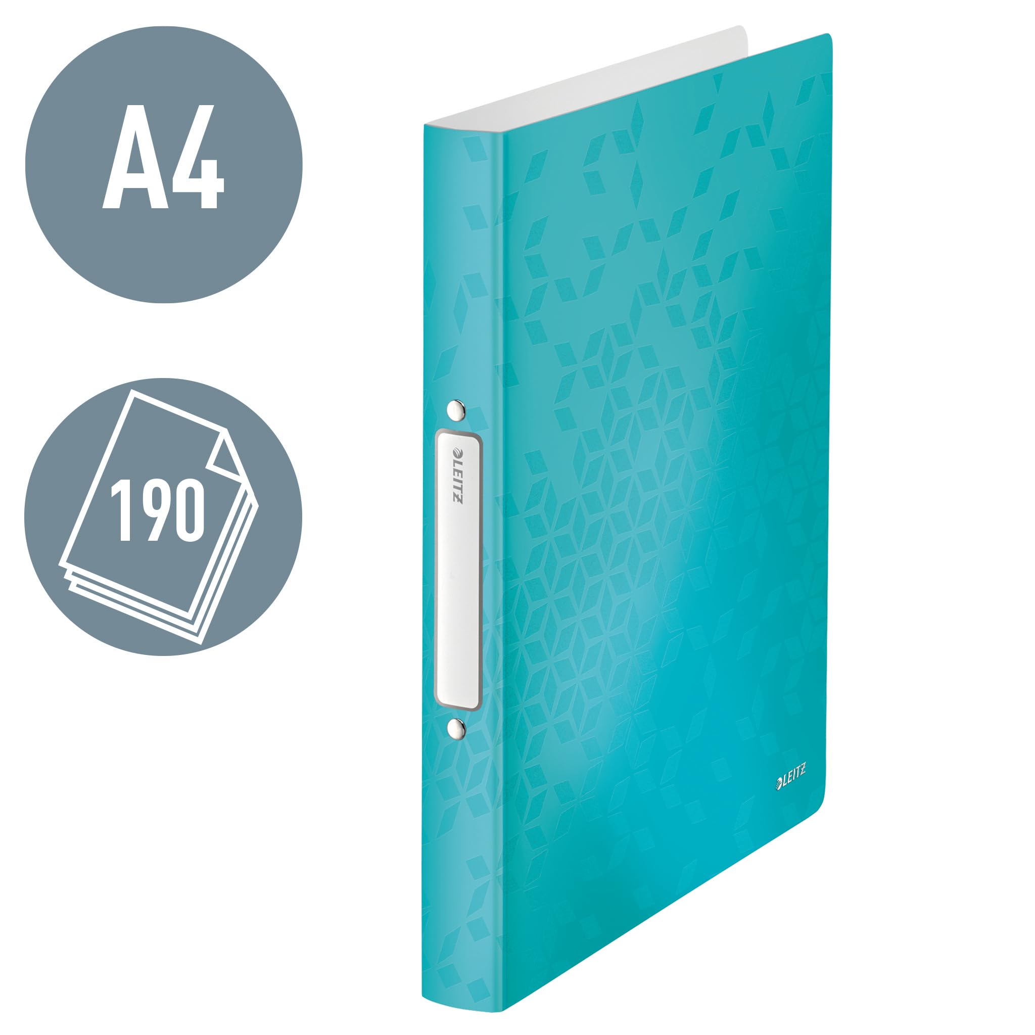 leitz-wow-ringbuch-a4-pp-2-ringe-25-mm-eisblau image 3