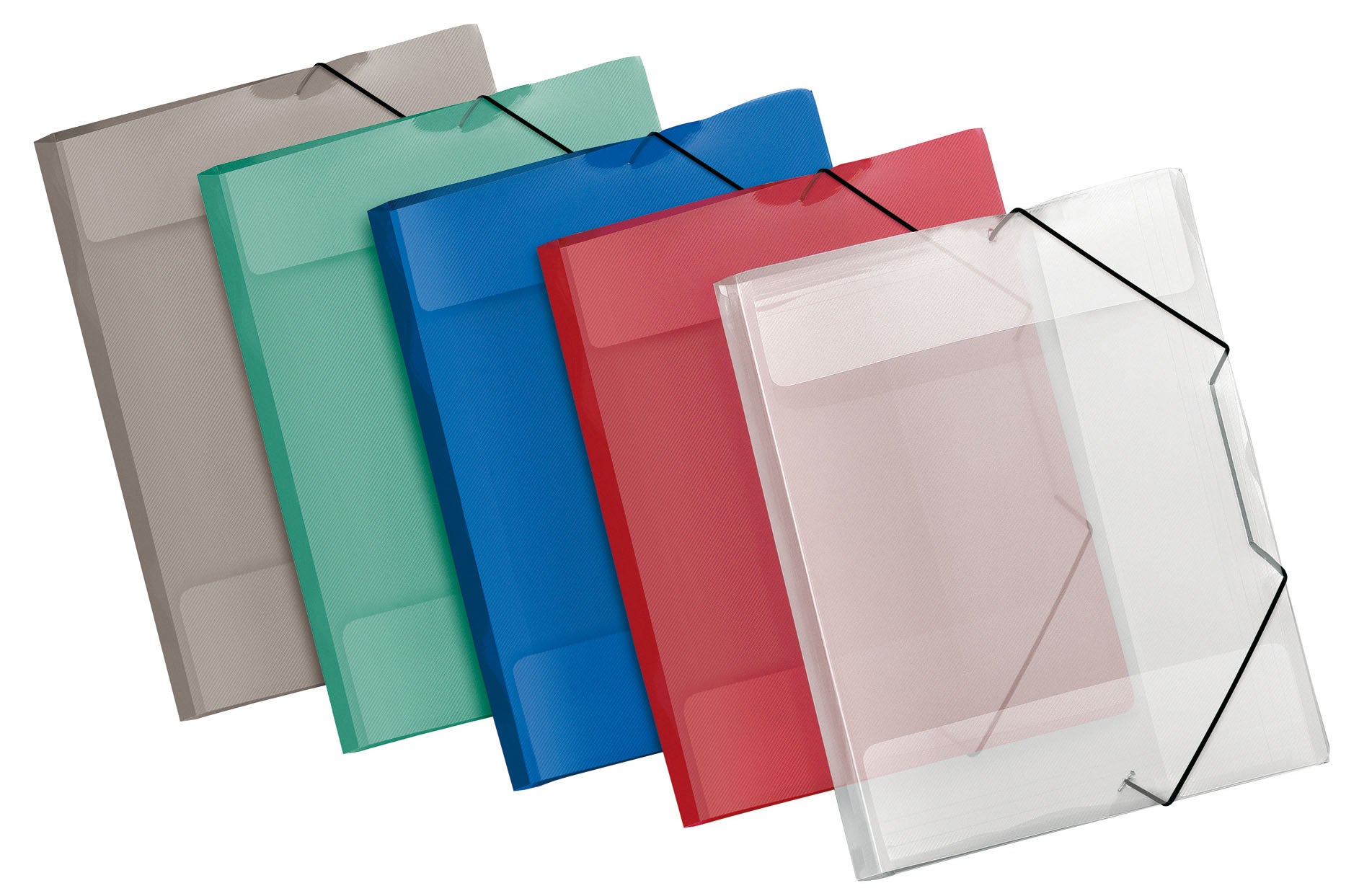 veloflex-sammelmappe-crystal-din-a4-starke-pp-folie-gummizug-transparent image 1
