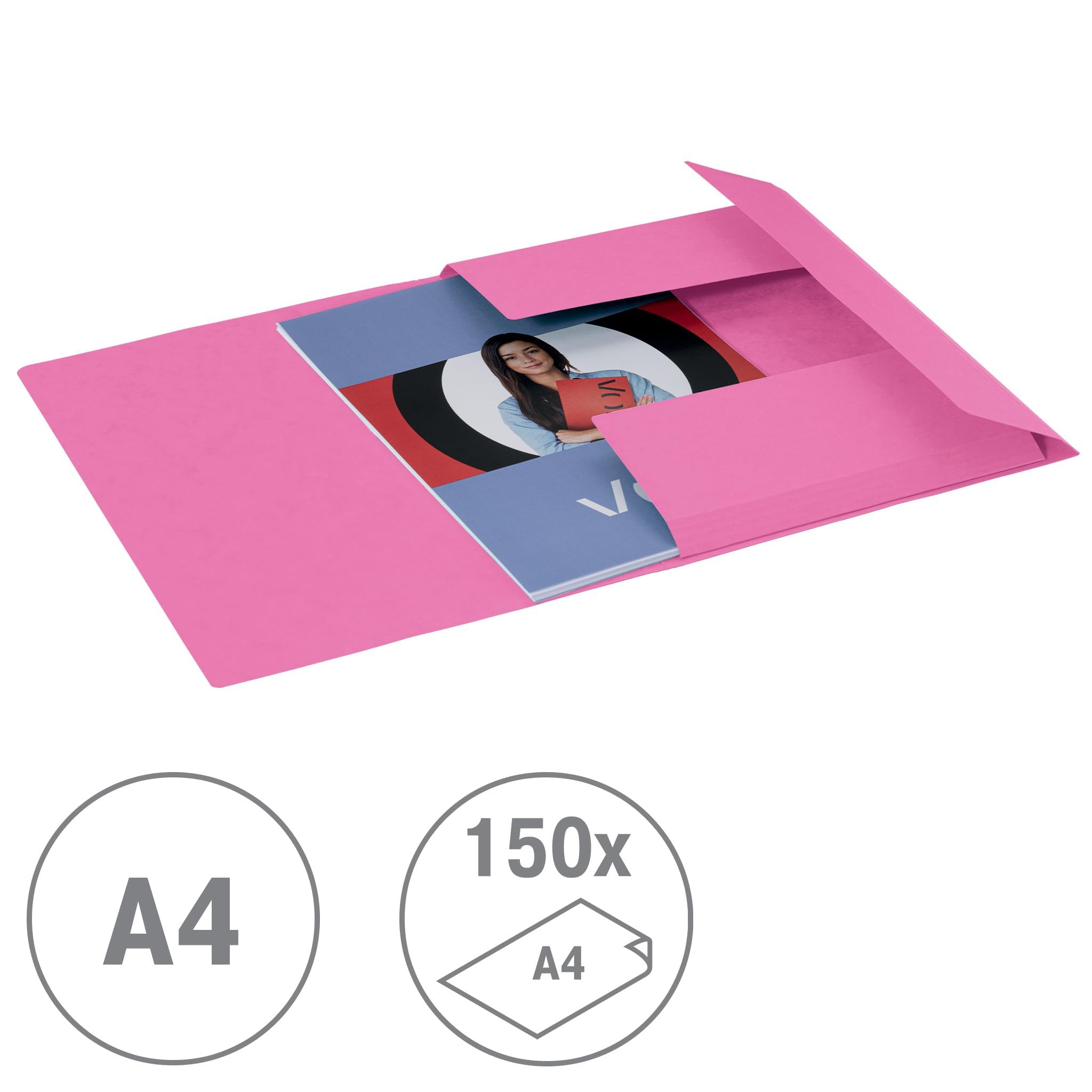 von-leitz-5er-pack-eckspannermappe-a4-recycling-karton-fuchsia image 2