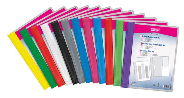 veloflex-schnellhefter-veloform-din-a4-pvc-gelb-vorderdeckel-glasklar image 1
