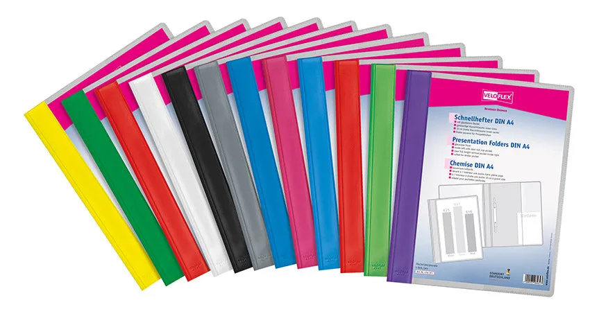 veloflex-schnellhefter-veloform-din-a4-pvc-gelb-vorderdeckel-glasklar image 1