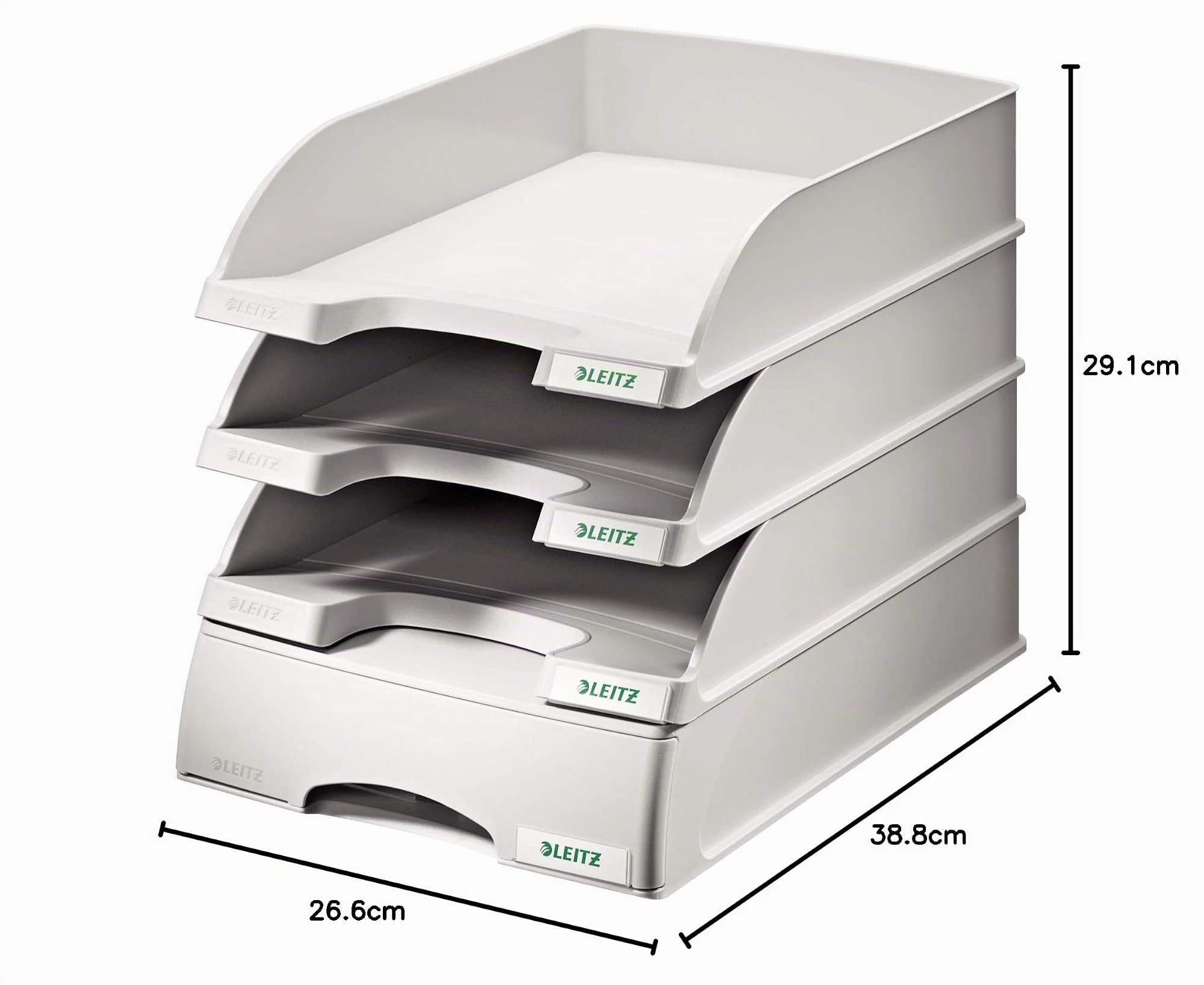 leitz-plus-briefkorb-schublade-a4-4er-pack-grau-52100085 image 6