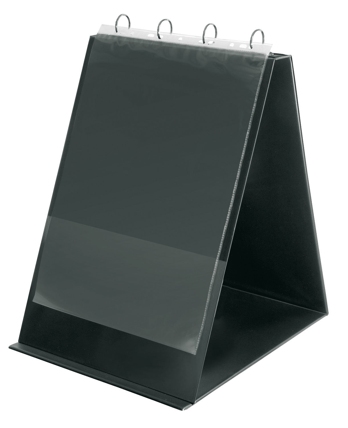 veloflex-tisch-flip-chart-exquisit-din-a3-hoch-pvc-ledernarbung-4-rund-ring-30-m image 1