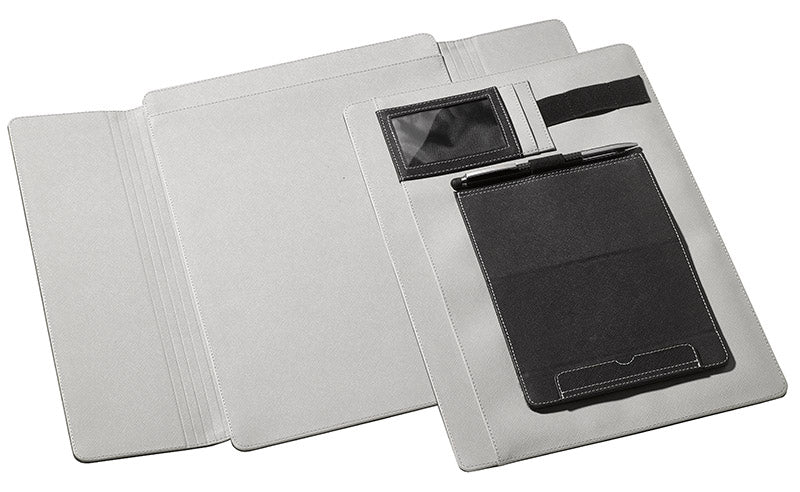 veloflex-velobag-tablet-organizer-din-a4-pu-schwarz-grau-bis-12-9-zoll image 1