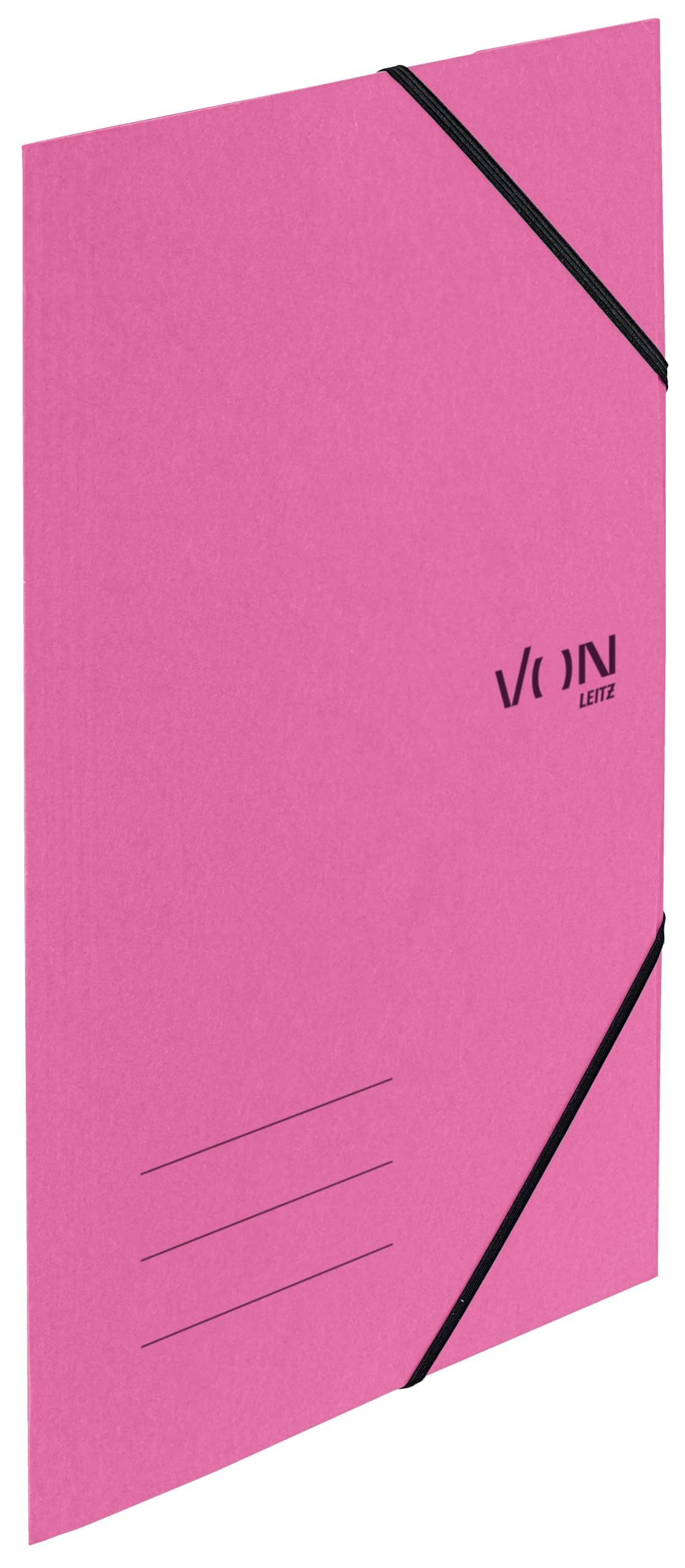 von-leitz-5er-pack-eckspannermappe-a4-recycling-karton-fuchsia image 1