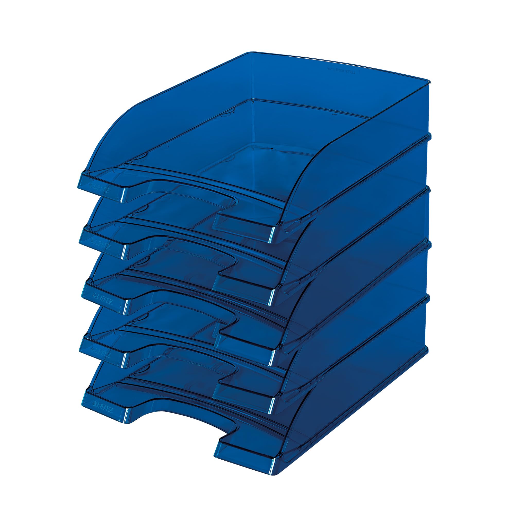 leitz-plus-briefkorb-standard-a4-glasklar-5er-pack-stapelbar image 3