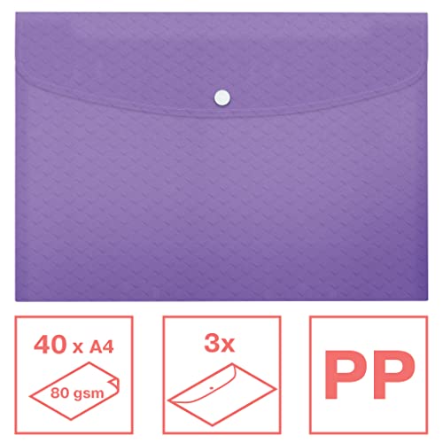 esselte-colour-breeze-a4-dokumententasche-mit-druckknopf-3-st-ck-lavendel image 8