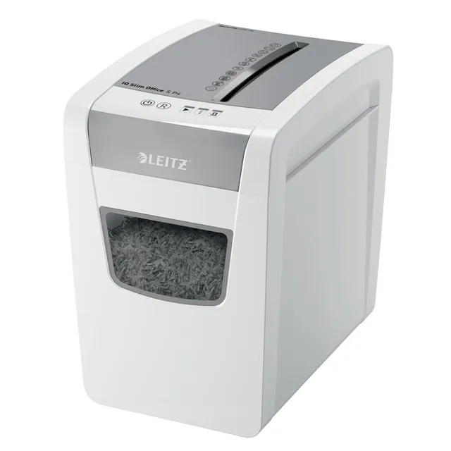 leitz-iq-aktenvernichter-office-s-slim-p4-partikelschnitt-23l-wei-80980000 image 1