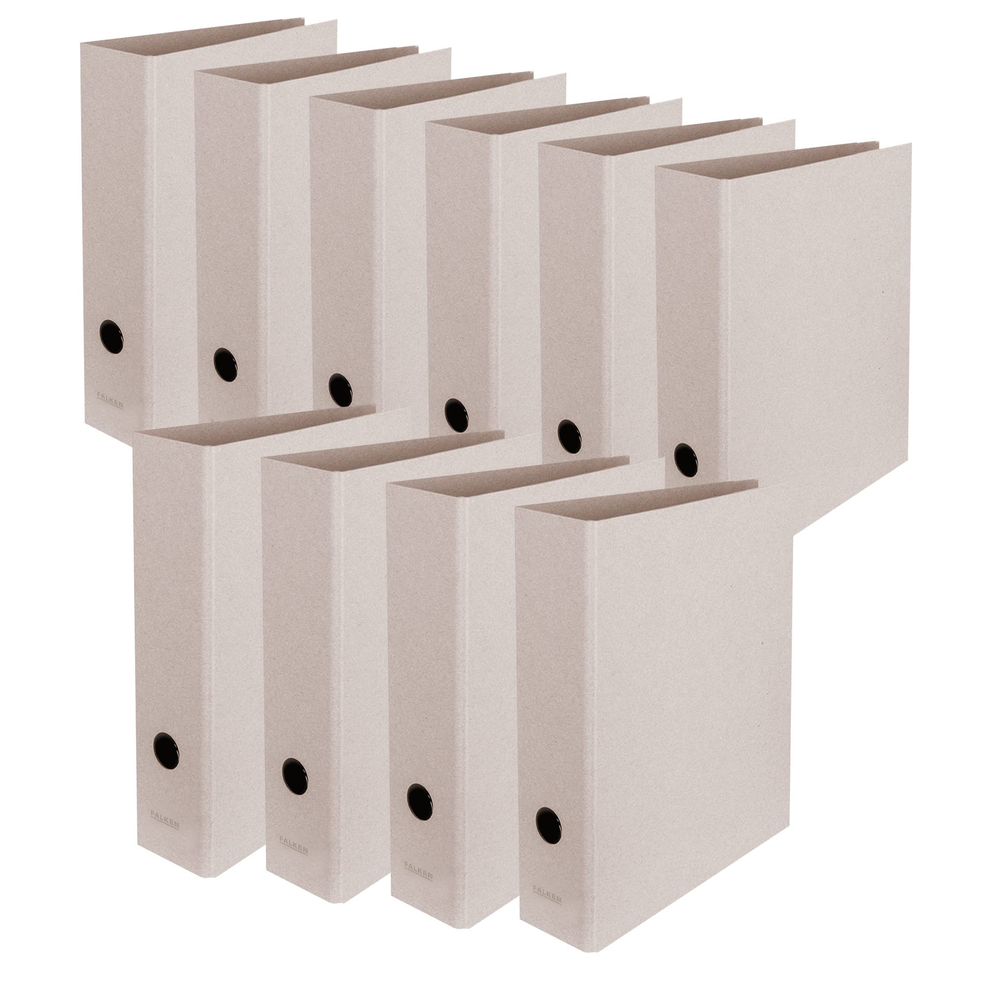 original-falken-pure-raw-vegan-ordner-din-a4-8-cm-grau-10er-pack image 1