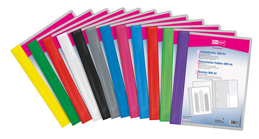 veloflex-schnellhefter-veloform-din-a4-pvc-gelb-vorderdeckel-glasklar image 1