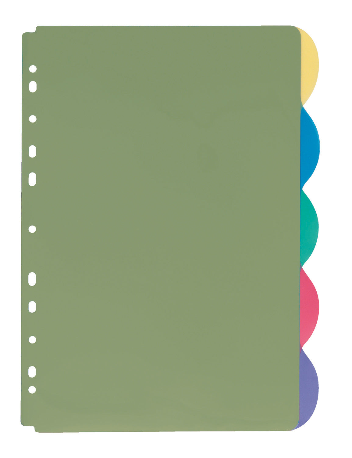 veloflex-register-5-teilig-din-a4-pp-folie-blanko-5-farbig-transparent image 1