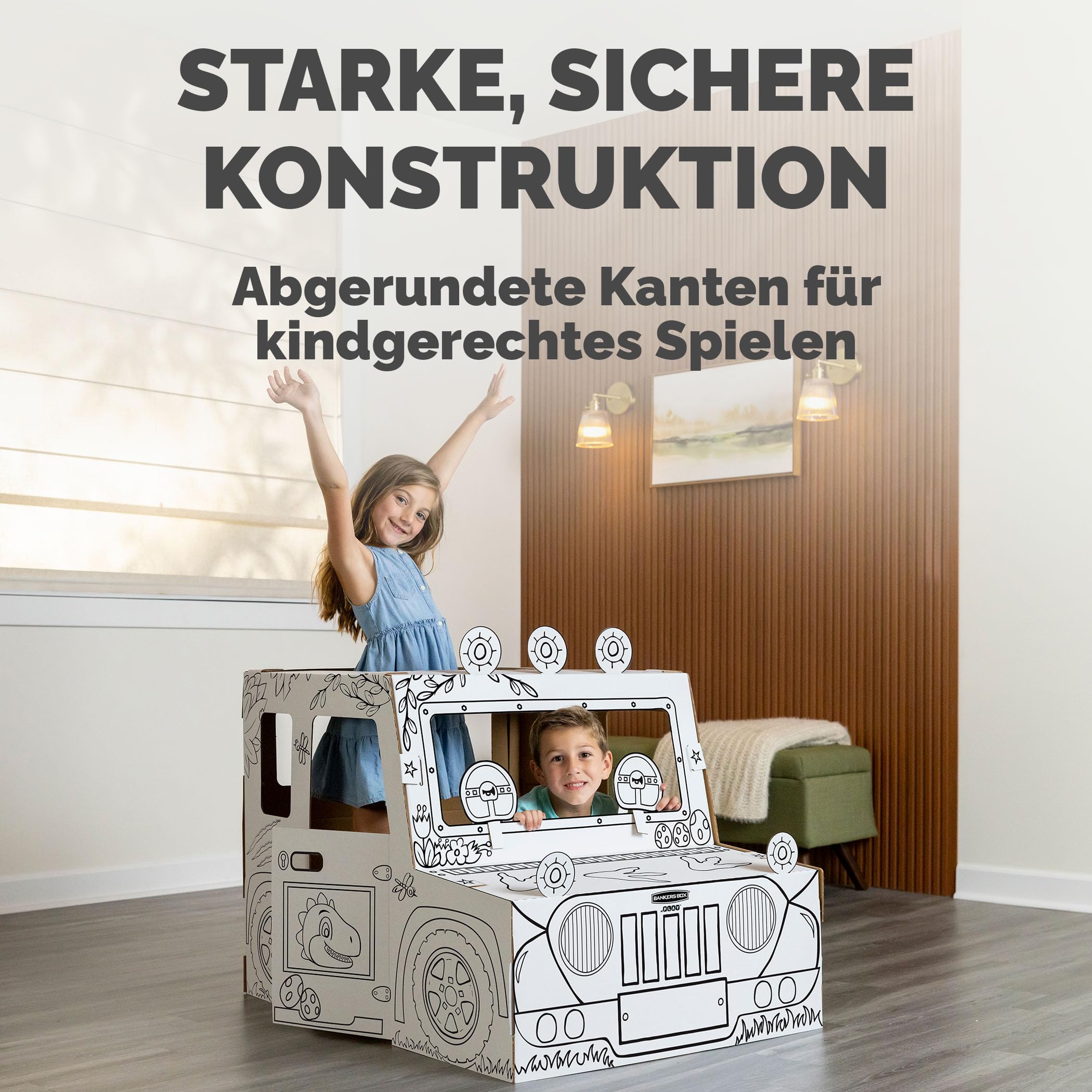 bankers-box-dinosaurier-truck-spielhaus-xl-aus-pappe-zum-ausmalen image 3