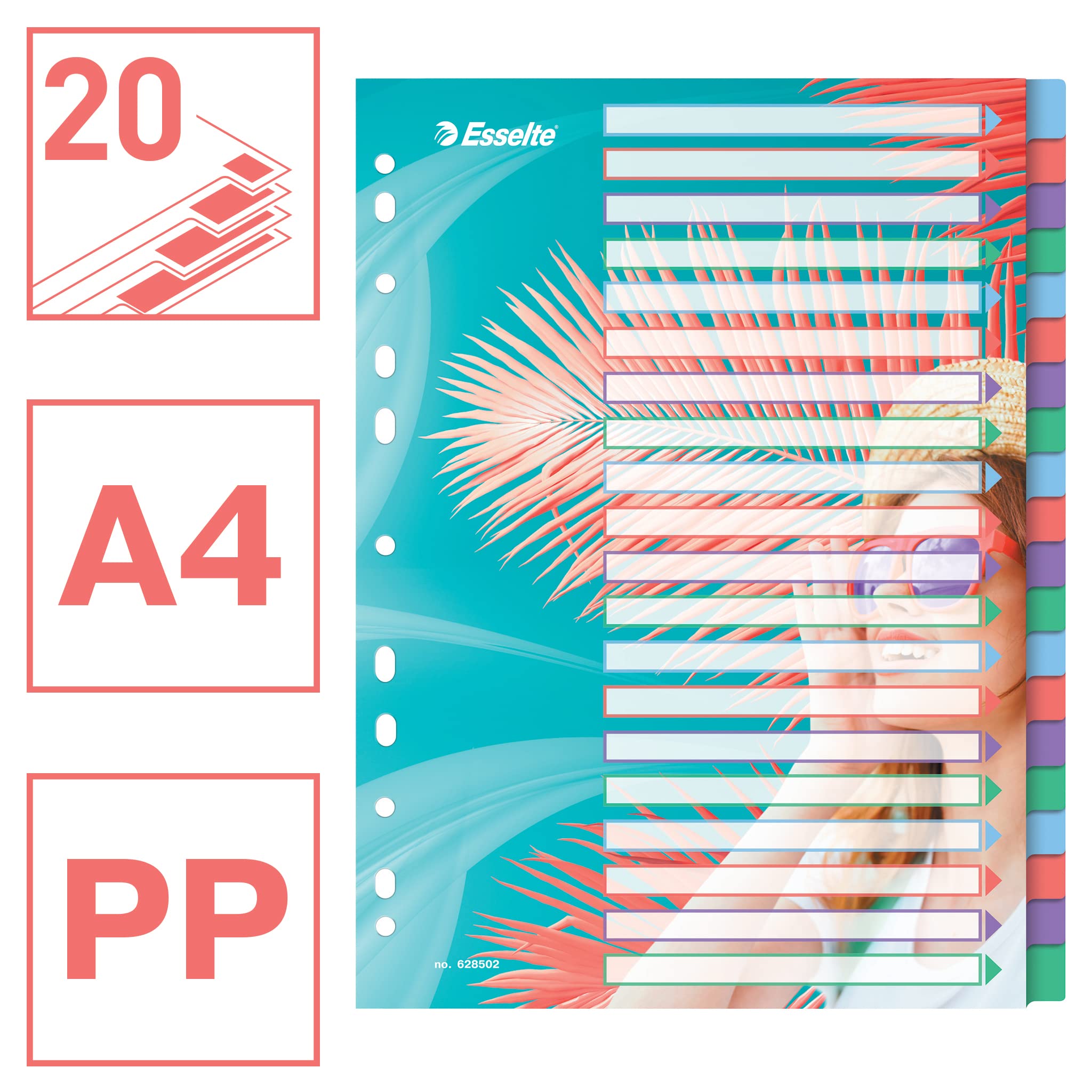 esselte-colour-breeze-a4-registerkarten-1-20-20-trennbl-tter-mehrfarbig image 2