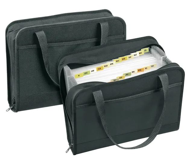 veloflex-f-chertasche-office-din-a4-textil-24-f-cher-schwarz image 1