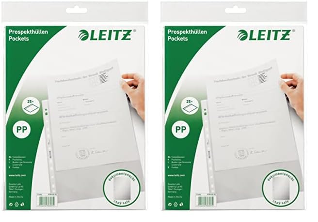 leitz-standard-prospekth-llen-a4-25-st-ck-matt-farblos-0-065-mm image 6