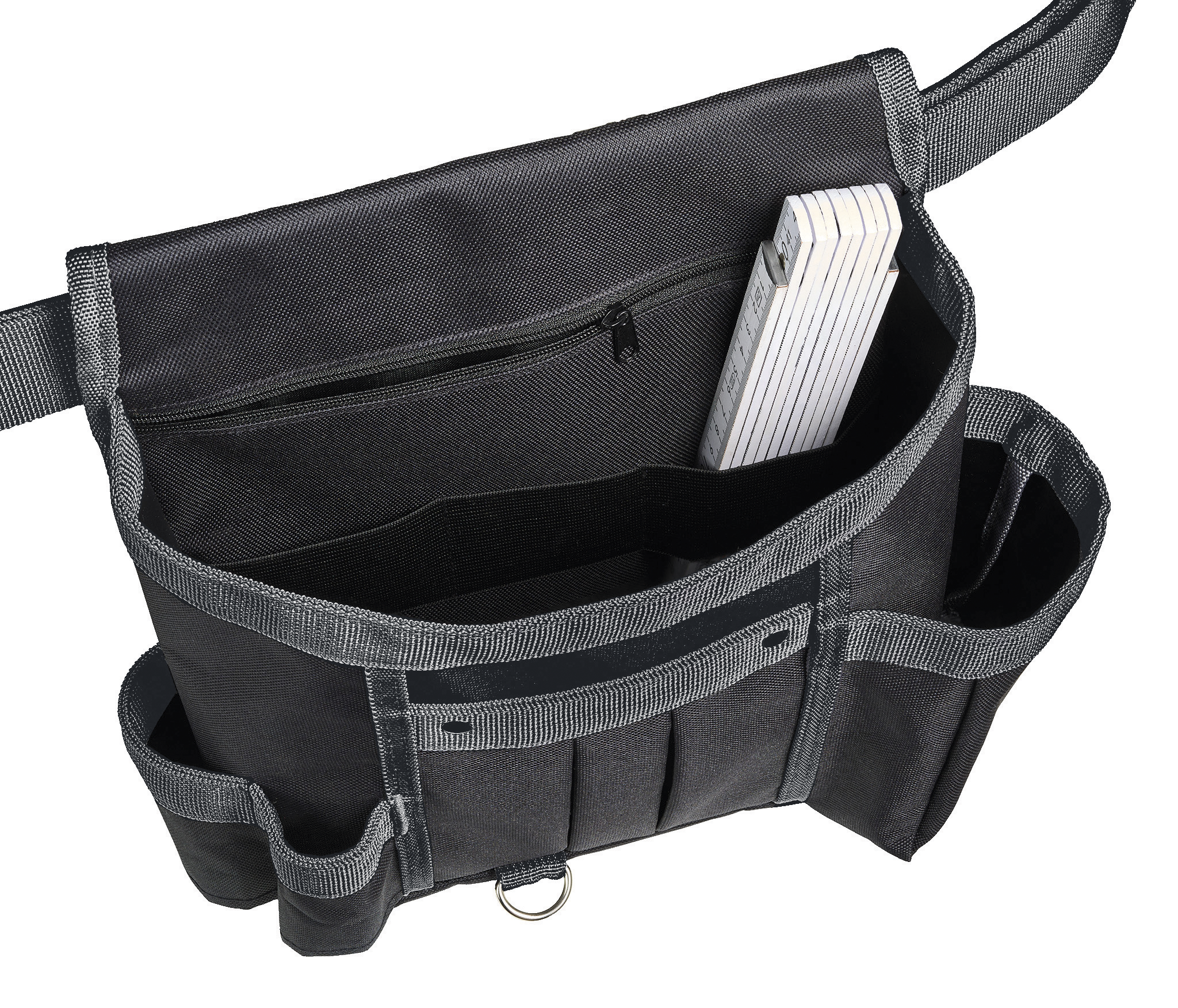 veloflex-tool-bag-l-werkzeugtasche-textil-schwarz-grau image 2