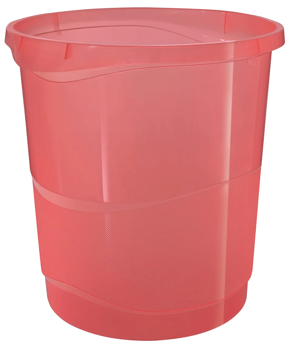 esselte-colour-breeze-papierkorb-14-liter-koralle-kunststoff image 1