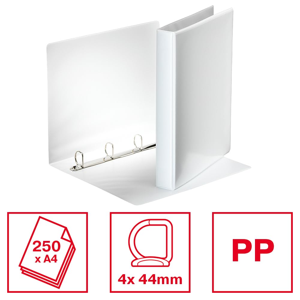 esselte-pr-sentations-ringbuch-a4-4-ringe-25-mm-vollplastik-wei-49702 image 2