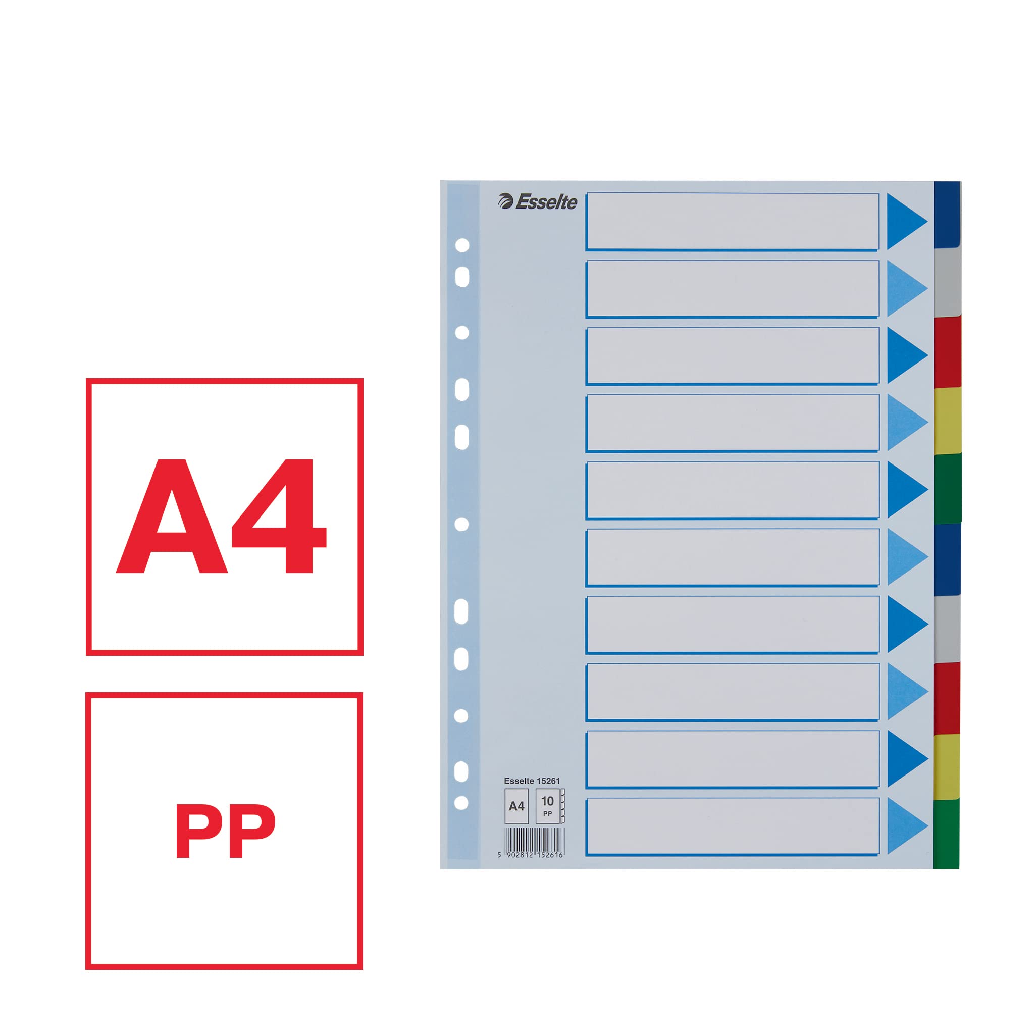 esselte-register-a4-10-taben-mehrfarbig-kunststoff image 2