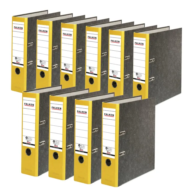 falken-recycling-ordner-8-cm-din-a4-gelb-10er-pack image 1