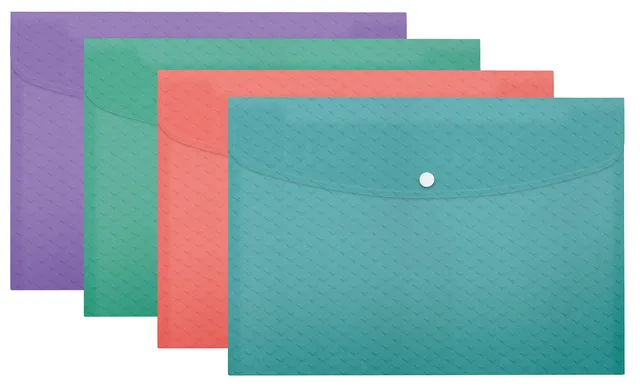 esselte-colour-breeze-a4-dokumententasche-4-st-ck-mehrfarbig-mit-druckknopf image 1