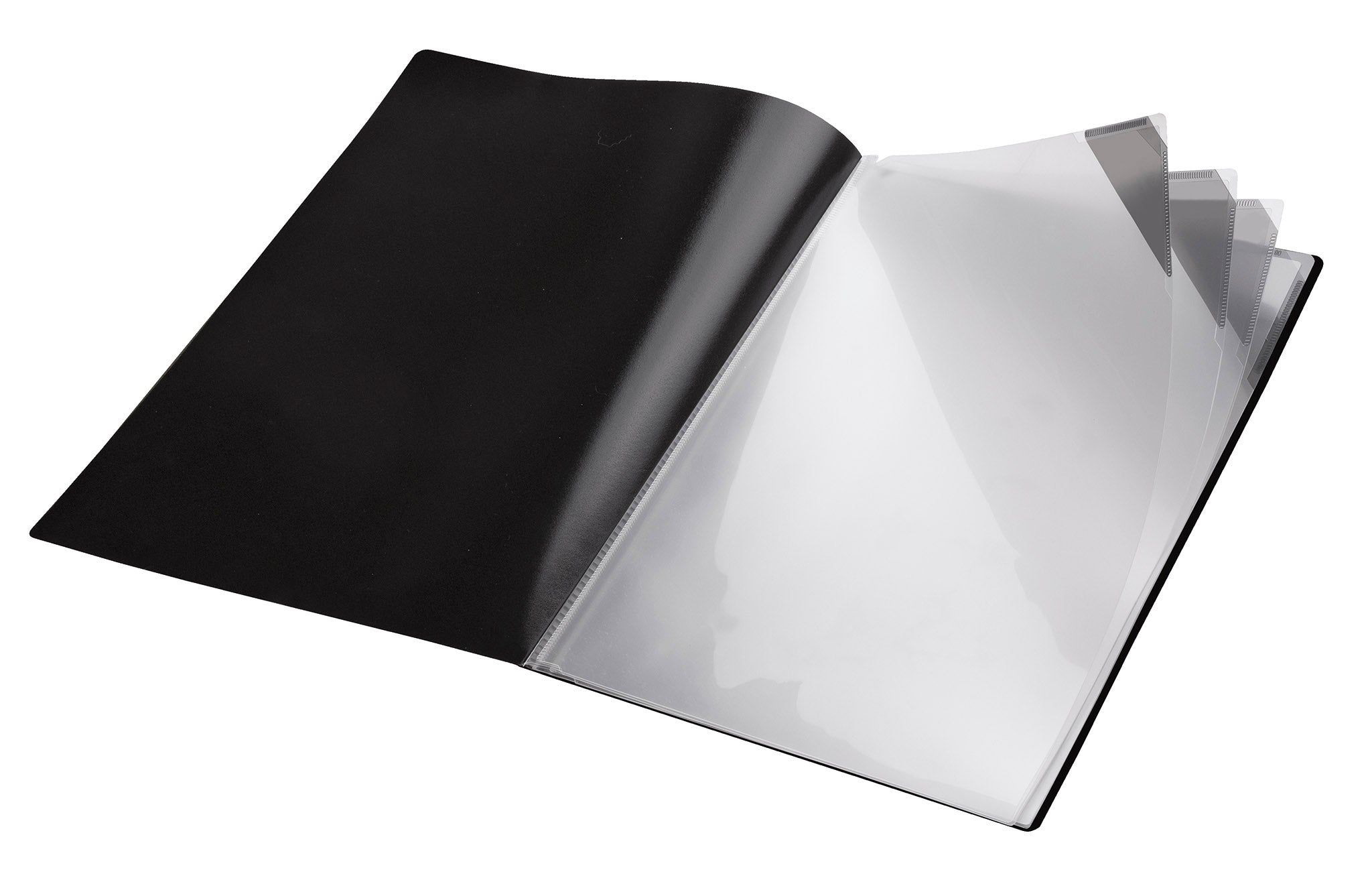 veloflex-sichtmappe-diamond-din-a4-pp-schwarz-mit-4-sichttaschen image 1