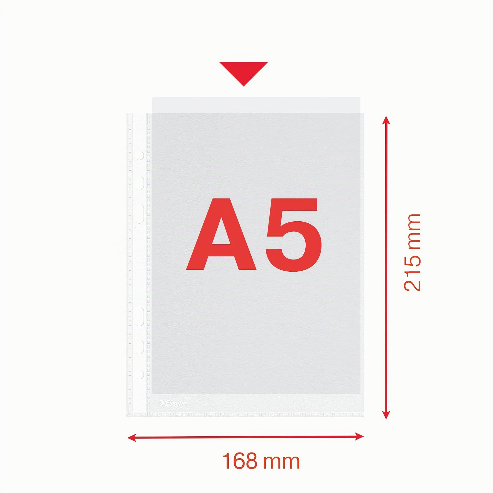 esselte-23782-prospekth-llen-a5-100-st-ck-universal-lochung-matt-0-043-mm-pp image 3
