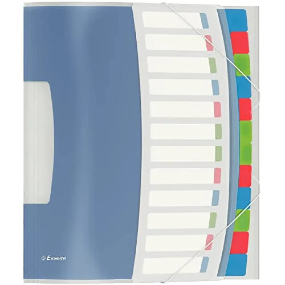 esselte-vivida-ordnungsmappe-a4-pp-12-f-cher-mehrfarbig-624030 image 1