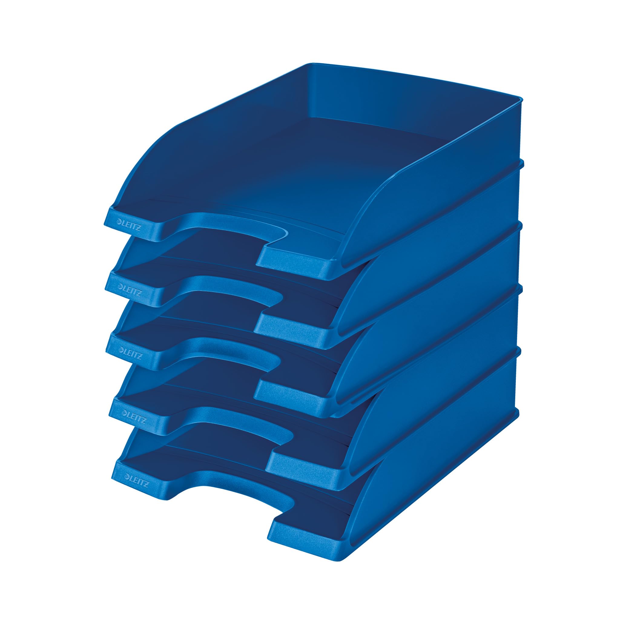 leitz-plus-briefkorb-standard-a4-5er-pack-stapelbar-blau image 1