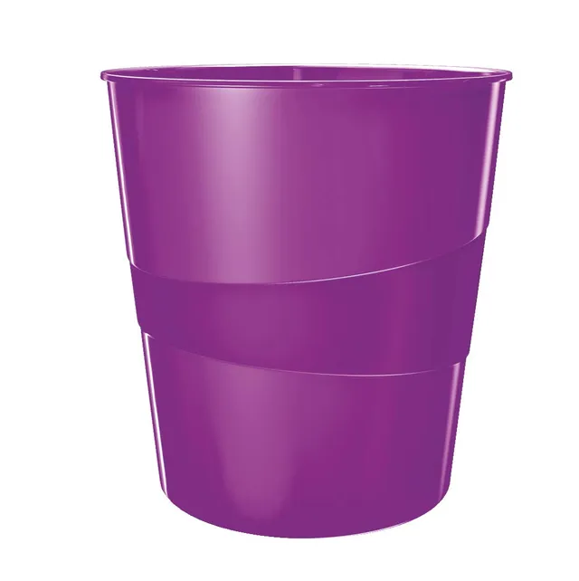 leitz-wow-papierkorb-15-liter-kunststoff-violett-metallic-52781062 image 1