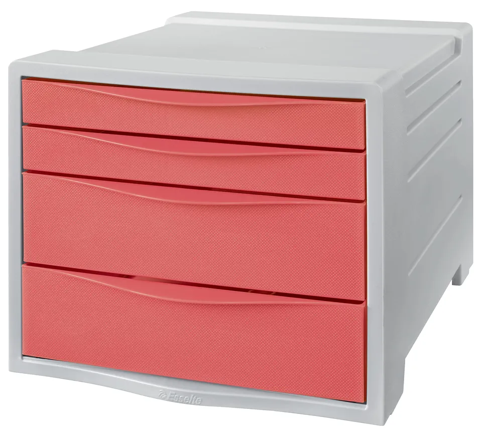esselte-colour-breeze-schubladenbox-4-f-cher-koralle-schreibtisch-organizer-6284 image 1