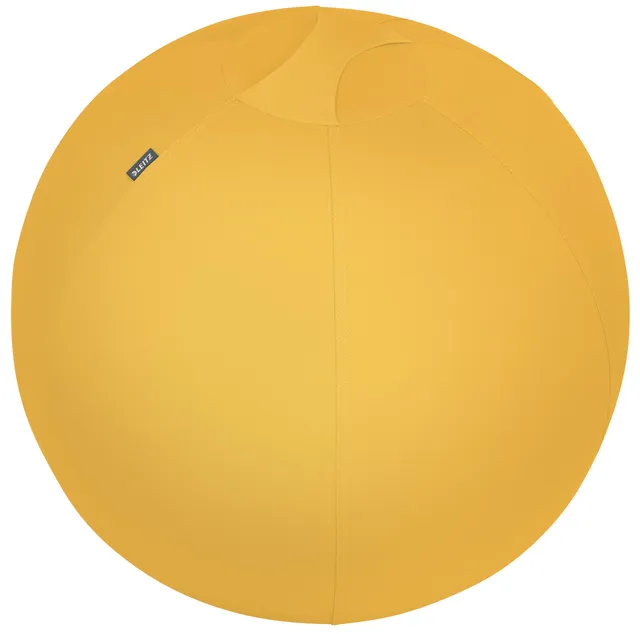 leitz-ergo-cosy-sitzball-65-cm-gymnastikball-mit-stoffbezug-in-gelb-inkl-handluf image 1