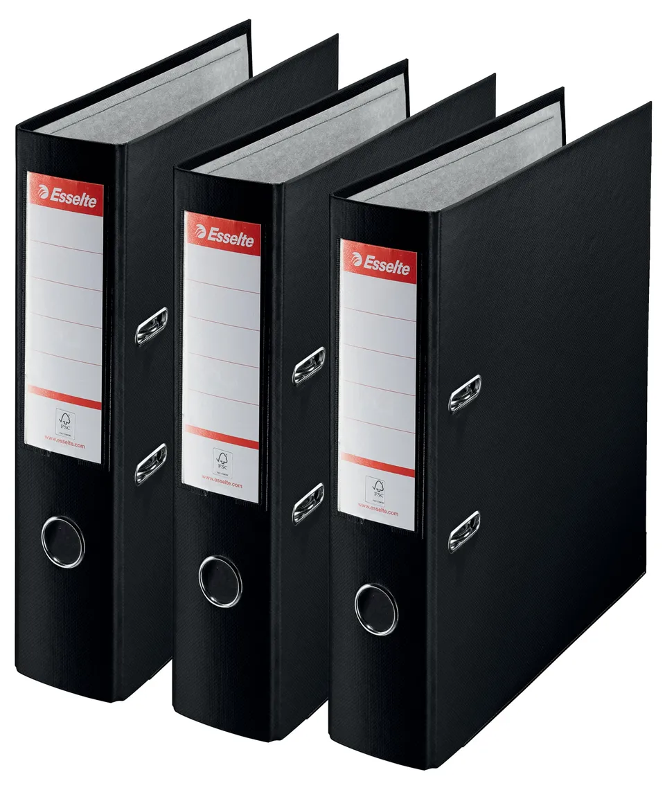 esselte-no-1-ordner-breit-din-a4-3er-pack-schwarz-7-5-cm-624294 image 1