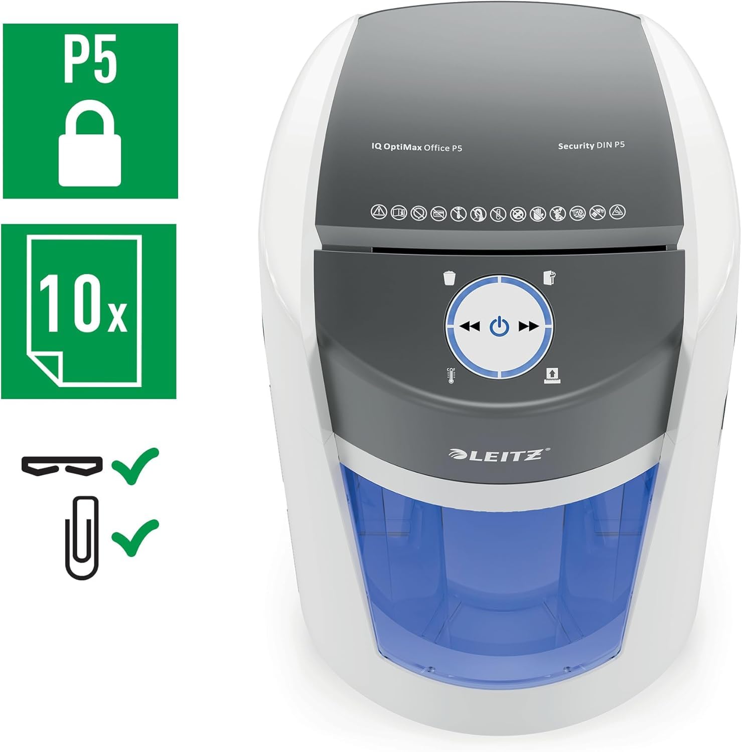 leitz-iq-optimax-office-550-p5-aktenvernichter-mikroschnitt-35-liter-wei image 2