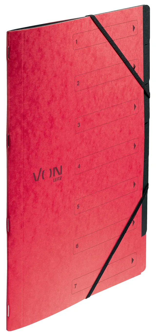 leitz-von-ordnungsmappe-a4-6-f-cher-mit-gummiband-rot-5er-pack-30140025 image 1