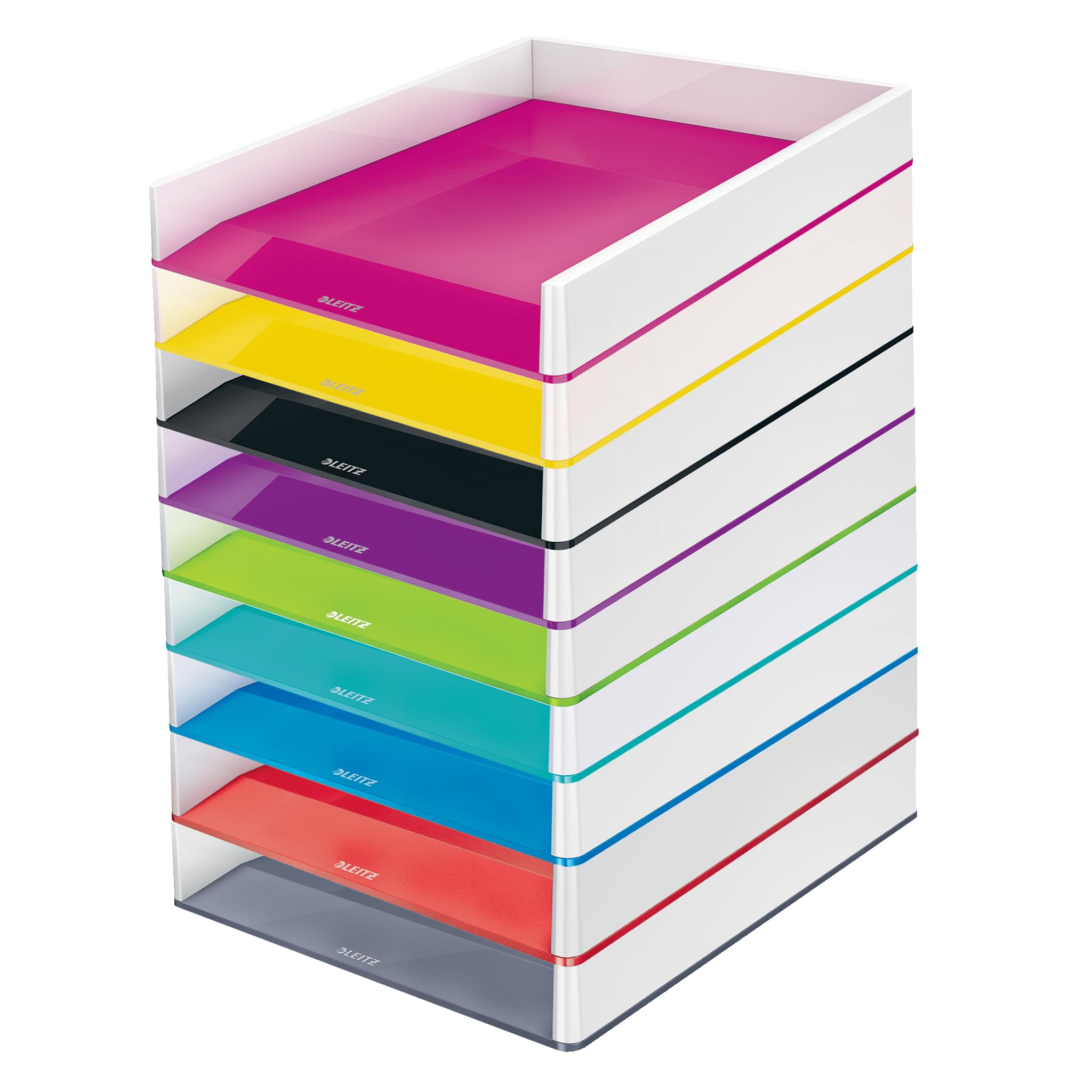leitz-briefkorb-a4-4er-pack-duo-colour-schwarz-grau-53610095 image 5