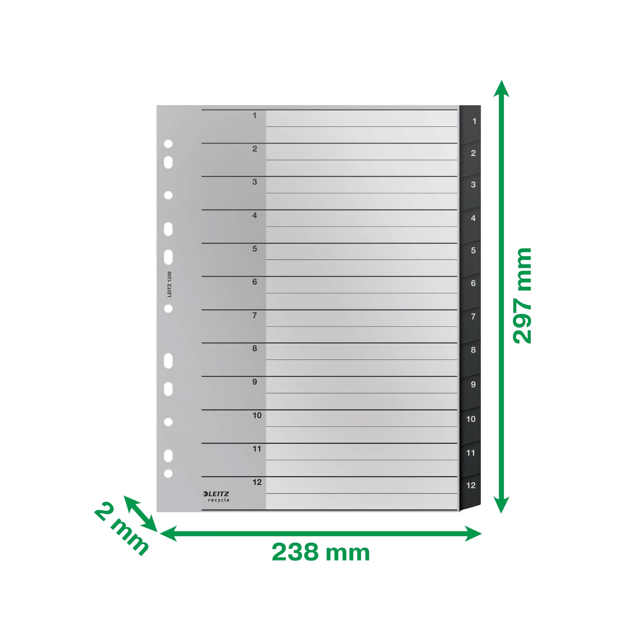 leitz-recycle-register-1-12-mit-12-taben-extrabreit-schwarz image 3
