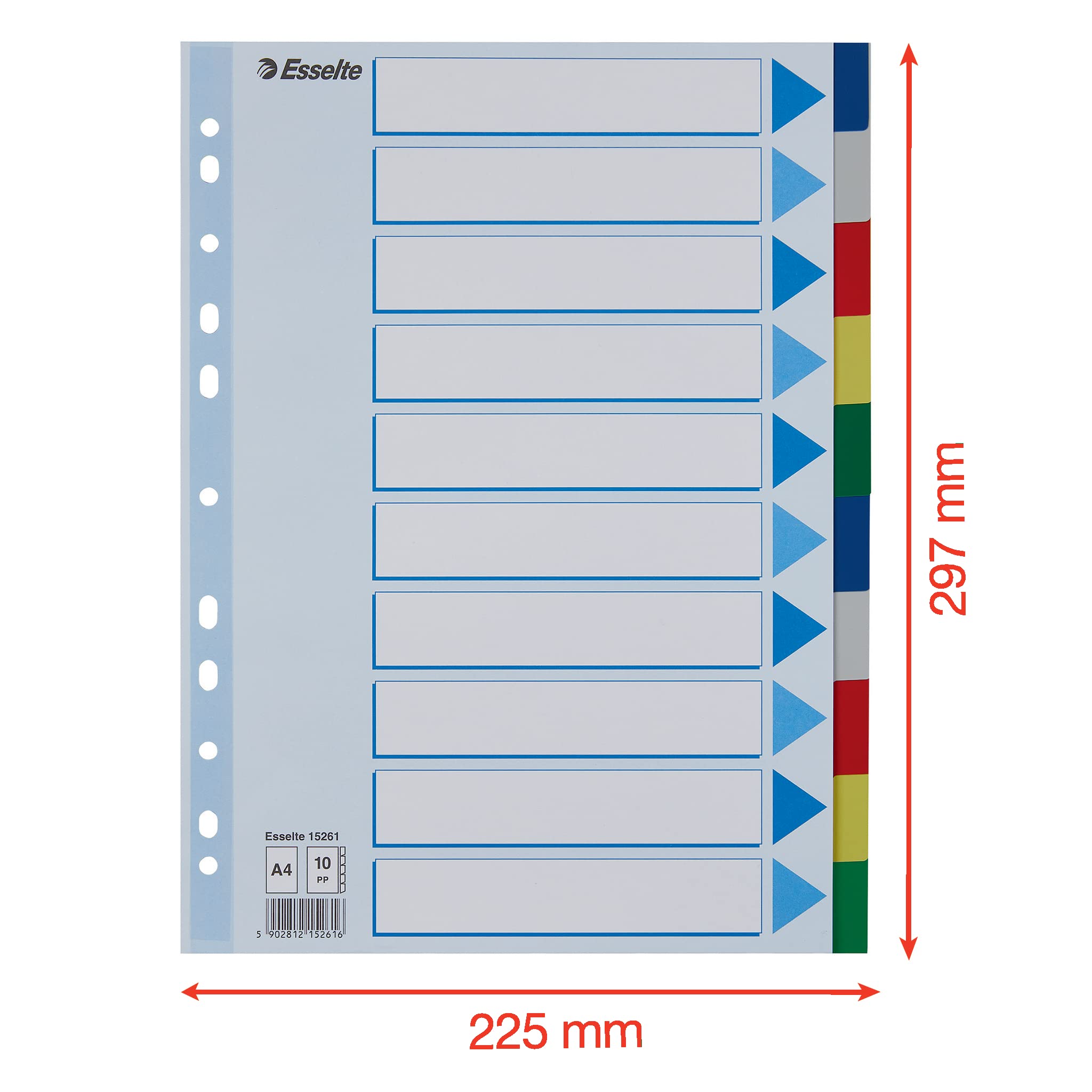 esselte-register-a4-10-taben-mehrfarbig-kunststoff image 5